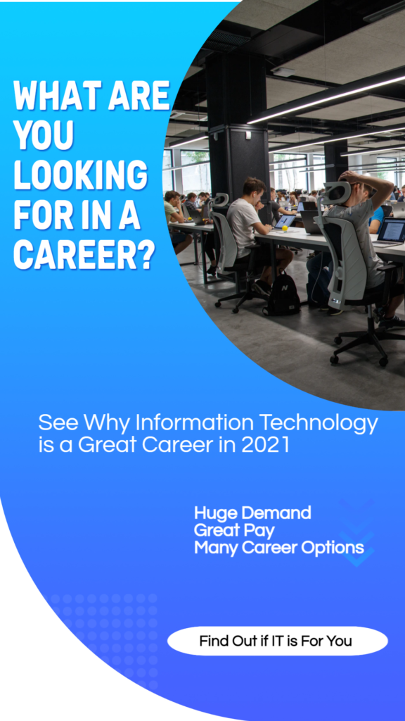 What are you looking for in a career?